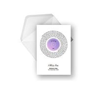Personalised Vinyl Song Lyric Greeting Card - Any Song/Artist, Any occasion, A5