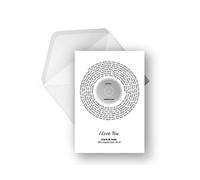 Personalised Vinyl Song Lyric Greeting Card - Any Song/Artist, Any occasion, A5