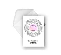 Personalised Vinyl Song Lyric Greeting Card - Any Song/Artist, Any occasion, A5