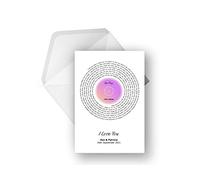 Personalised Vinyl Song Lyric Greeting Card - Any Song/Artist, Any occasion, A5
