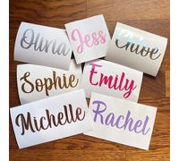 Personalised Vinyl Stickers, Name Vinyl Decals, Custom Name Sticker, Decals for Cups, Custom Wedding Birthday Party Vinyl Decals for Balloons/Wood/Glass/Transfer Stickers, Custom Name Decals(1pcs,20c