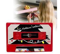 Personalised Voice Recordable Greeting Card, Christmas Recorded Greeting Card, Custom Talking Message Cards with 5-Minute Recording, Gifts for Grandparents Day, Birthday,Christmas,Mother’s Day (Red)