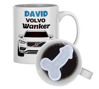 Personalised Volvo Gift Mug - Sarcastic Car Driver Joke Cup, Add Any Name, Gift for Husband Boyfriend Mate, Birthday Secret Santa Car Lover Banter, 10oz Ceramic - Volvo Mug with Free Novelty Teabag