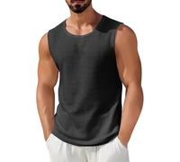 Personalised Waffle Mens Vest for Men Custom Photo Design Knit Tank Top Lightweight Polyester Gym Casual Sleeveless Top XS-3XL UK Sizing