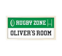 Personalised Wall Art White Framed Print Sports Fan Rugby Zone | Custom Text Large Wide Room Print Sign | Bespoke Sports Decor | Unique Gift For Rugby Player League Union Supporter Enthusiast