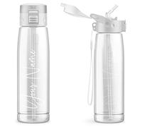 Personalised Water Bottle for Women - Swirlie Script Custom Name Printed BPA Free Gym Drinking Bottles 660ml - Adults Flask Container Gift Drinks, 660ml, White