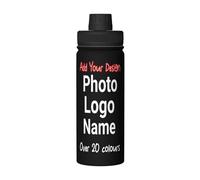 Personalised Water Bottles 500ml Custom Photo Text Logo Insulated Drink Bottle Customised Stainless Steel Cup Bottle for Women Men School Travel Sport Office Gifts Gradient Color