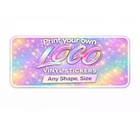 Personalised Waterproof Colour Vinyl Stickers Decals- Contour Cut Custom Product Labels Sheet, Circle Large Logo Stickers for Business and Personal Bottle Label (Rectangular)