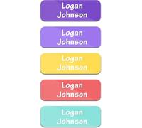 Personalised Waterproof Name Labels Name Sticker Set for Clothes & Items Fits washlabel, Books, Pen, Boxes Washable Tags for Babies, Toddlers Kids (Confetti, 144 Labels (0.6" × 1.7"))