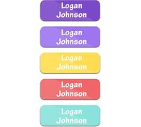 Personalised Waterproof Name Labels Name Sticker Set for Clothes & Items Fits washlabel, Books, Pen, Boxes Washable Tags for Babies, Toddlers Kids (Confetti, 40 (1.7" × 0.6") +160(1.25" × 0.45"))