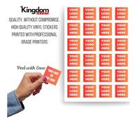Personalised Waterproof Square Vinyl Logo Stickers - Custom Printed Decals & Labels for Bottles, Jars, Laptops, in Gloss, Matte, Clear Gloss & Clear Matte Options (25mm, 200.0, Count)