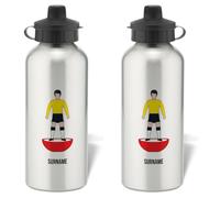 Personalised Watford Player Figure Aluminium Sports Water Bottle - Silver Bottle