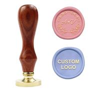 Personalised Wax Seal Stamp Custom Sealing Wax Stamp with Your Own Design Picture/Logo Customised Seal Wax for Wedding Invitation Wine Decoration Envelopes Graduation Gift and Christmas Gifts