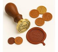 Personalised Wax Seal Stamp, Custom Wax Seal Stamp with Your Own Design Picture, Letter Logo Wreath Brass Copper Wax Stamp for Wedding Invitation, Souvenirs, Gift wrap, Cards