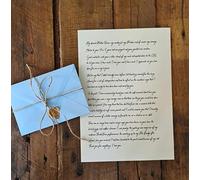 Personalised Wax Sealed Love Letter Gift Present For Boyfriend, Girlfriend Husband Wife Anniversary For Mum Dad Wedding Vows Gift (Blue, Bee Stamp)