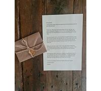 Personalised Wax Sealed Love Letter Gift Present For Boyfriend, Girlfriend Husband Wife Anniversary For Mum Dad Wedding Vows Gift Present (Kraft Envelope With 'With Love' Stamp, Font Type: Photograph)