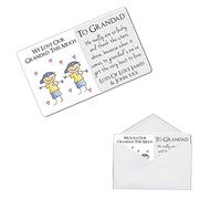 Personalised We Love Our Grandad This Much Metal Sentimental Keepsake Gift Credit Card Sized Wallet/Purse Card (from Girl Or Boy for Father's Day or Birthday) (Two Boys)