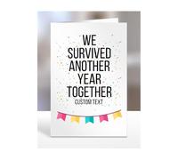 Personalised, We survived another year together, card with text, A5-184_1