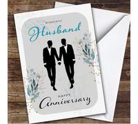 Personalised Wedding Anniversary Card For Husband Gay | Personalised Anniversary Card For Husband, Him, LGBT