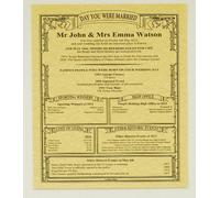Personalised Wedding Anniversary Parchment Scroll - Column Style ~ 1st, 5th, 10th, 20th, 30th, 40th, 50th, 60th, 70th Gift/Present
