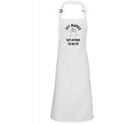 Personalised Wedding Apron. Printed With Your Names & Dates. Keeps Your Dress Clean When Having Dinner (Glasses)