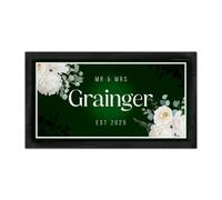 Personalised Wedding Bar Runner Rubber Beer Mat Custom Mr & Mrs Newlyweds Gift KBR42