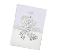 Personalised Wedding Card, Wedding Invitations Engagement Birthday Baptism Lace Bow Laser Cut Multicolor 30/50 pcs(White,30 PCS)