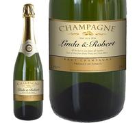 Personalised Wedding Champagne 75cl with FREE Gold Gift Box. Any Name & Message for Any Occasion.