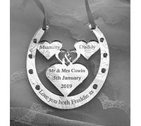 Personalised Wedding Day Horse Shoe for Mummy and Daddy.