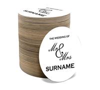 Personalised Wedding Drink Mats,Bridal Shower Bachelorette Party Tableware,Engagement Keepsake Favors,96 Round Coasters W1