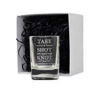 Personalised Wedding Favour Shot Glass with Gift Box for Best Man, Usher, Groomsman, Father of The Bride
