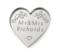 Personalised Wedding Favours Mr & Mrs 4 pcs Any Text Wedding Bubbles Favours Love Heart Wedding Decorations Little Mini Gifts Tokens (Silver)