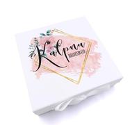 Personalised Wedding Gift Box - Bridal Party Gift - Personalised Gift Box - Maid of Honour - Personalized Bridesmaid Gift - Name and Role (Medium)