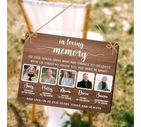 Personalised Wedding Memorial Plaque Custom Photo Name Reserved In Loving Memory Wedding Hanging Sign Empty Seat Sign Sympathy Memory Gifts For Loss Memorial Reserved Sign (style 20)
