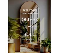 Personalised Wedding Mirror Sign Sticker - Custom Vinyl Decal for Welcome Sign | Elegant Wedding Decor | Easy to Apply | Fits Any Mirror or Acrylic Board W1 (H90xW48-52cm)