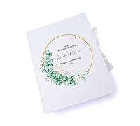 Personalised Wedding Planner Engagement Gift With Ribbon Eucalyptus Design