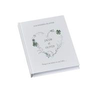 Personalised Wedding Planner Organiser Book Engagement Gift With Green Clover Heart A5