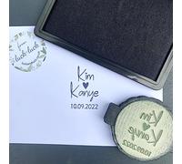 Personalised Wedding Rubber Stamp, Custom Names & Date Save the Date | Perfect for invitations, envelopes, favour tags, stationery and wedding crafts.