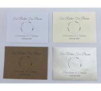 Personalised Wedding Scratch Card Holders, for Richer for Poorer Design, White Ivory Kraft, Lustre, 112mm x 82mm