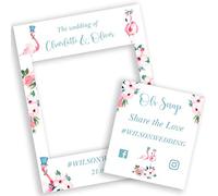 Personalised Wedding Selfie Frame Photobooth Prop Decoration for Creating Fabulous Memories of Your Special Day - Flamingo