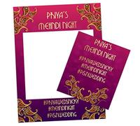Personalised Wedding Selfie Frame Photobooth Prop Decoration for Creating Fabulous Memories of Your Special Day (Asian Delight SF083, Regular)