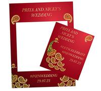 Personalised Wedding Selfie Frame Photobooth Prop Decoration for Creating Fabulous Memories of Your Special Day (Asian Delight SF082, Regular)