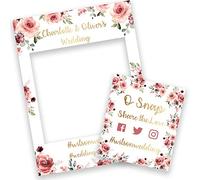 Personalised Wedding Selfie Frame Photobooth Prop Decoration for Creating Fabulous Memories of Your Special Day - Roses