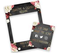 Personalised Wedding Selfie Frame Photobooth Prop Decoration for Creating Fabulous Memories of Your Special Day - Chalkboard