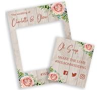 Personalised Wedding Selfie Frame Photobooth Prop Decoration for Creating Fabulous Memories of Your Special Day - Rustic
