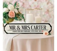 Personalised Wedding Sign, From This Day Forward Mr & Mrs Plaque