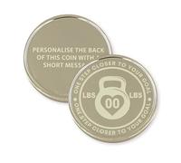 Personalised Weight Loss Coin - Custom Milestone Token - Slimming Journey Keepsake Gift - Engraved Progress Marker in St/Lbs/Kg