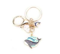 Personalised Whale Pendant Keychain, Cute Couples Gift for Daughter or Good Friend, Small Gift and Thoughtful Present for Sisters and Aunts, Fun Keyrings for Cat Lovers, Gifts for Work Colleagues