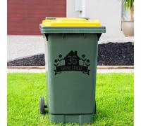 Personalised Wheelie Bin Sticker, Custom Your House Number & Address Waterproof Vinyl Decal, Number and Street Name, Recycle Bin Stickers，Rubbish Bin(H)