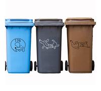 Personalised Wheelie Bin Sticker Dachshund Dog Custom Number Cartoon Sausage Dog House Number Sticker Wheely Bin Dustbin